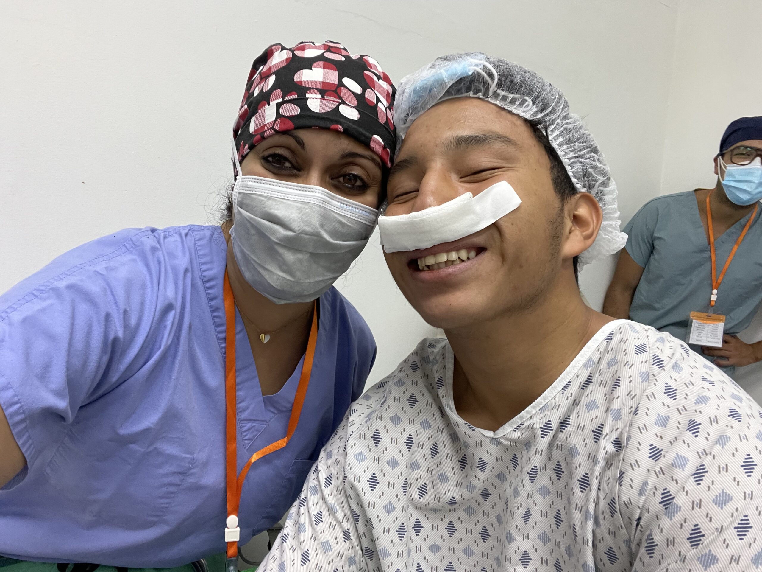 dr varma and young patient post surgery